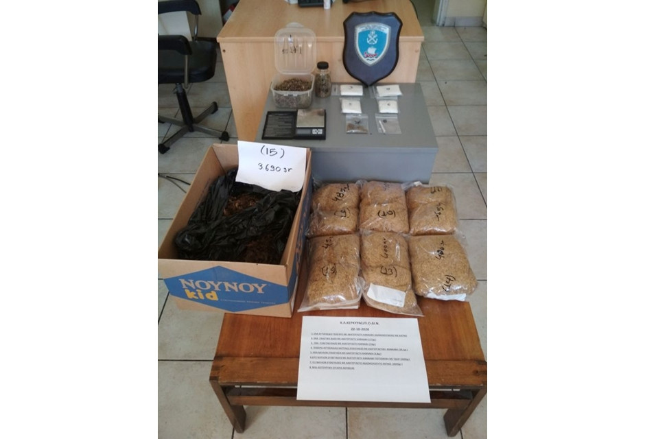 Σύλληψη 54χρονης με συσκευασίες κάνναβης και λαθραίου καπνού