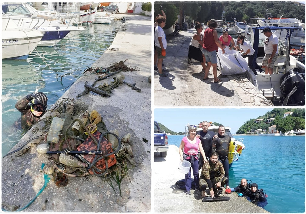 Επιχείρηση «σκούπα» στους Παξούς- Καθαρισμός παραλιών και λιμανιών