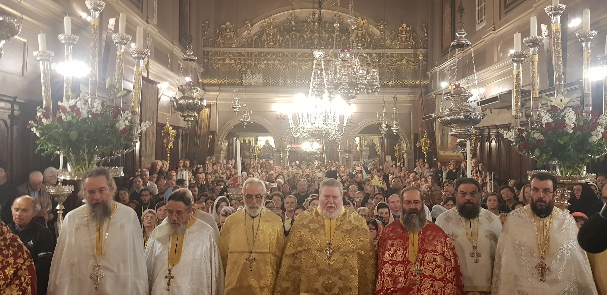 Ο πανηγυρικός πολυαρχιερατικός Εσπερινός στον Ι.Ν. Αγίου Σπυρίδωνος