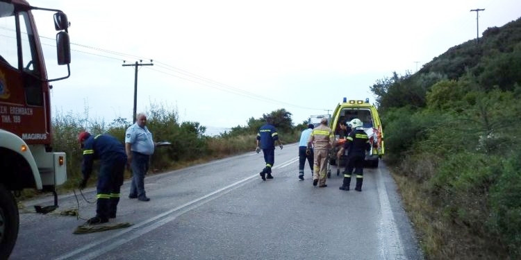 Εκτροπή Ι.Χ. με τραυματισμό της οδηγού στην είσοδο της Λευκάδας